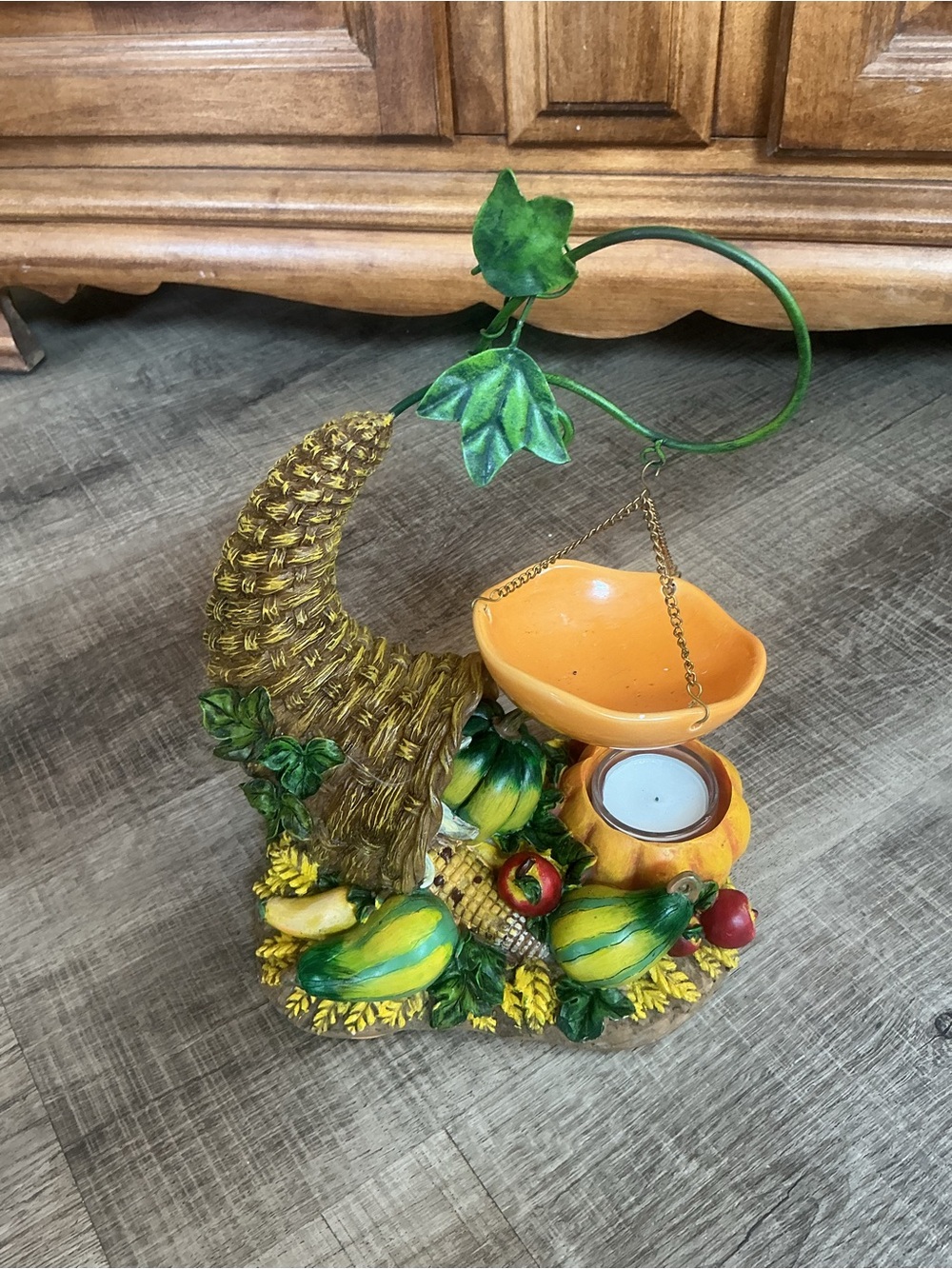 Yankee Candle Thanksgiving Cornucopia Hanging Wax Warmer 10” Tall Fall Decor
